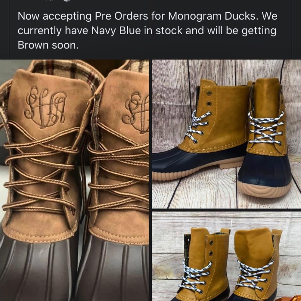 Custom Monogrammed Duck Boots
